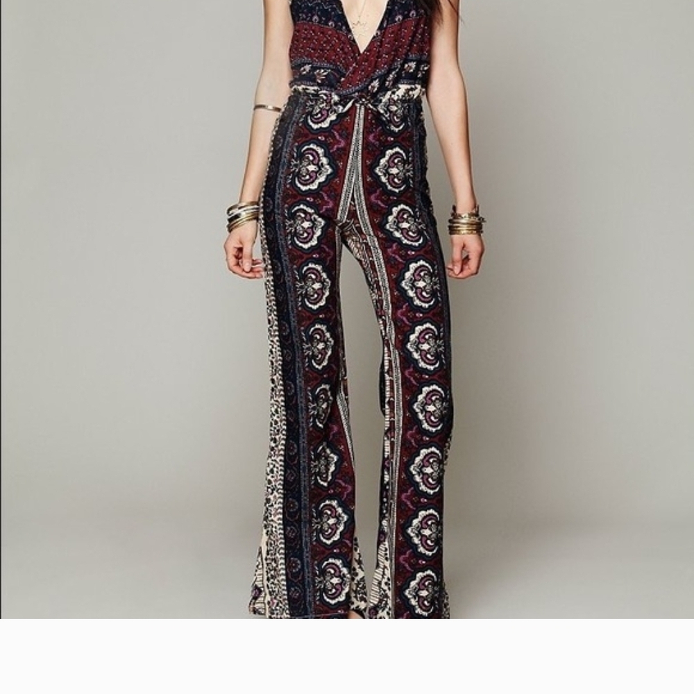 Bohemian Print Jumpsuit - Multicolor